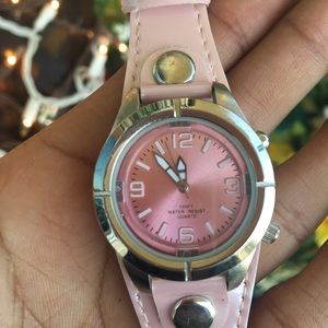 Pink and rose gold watch